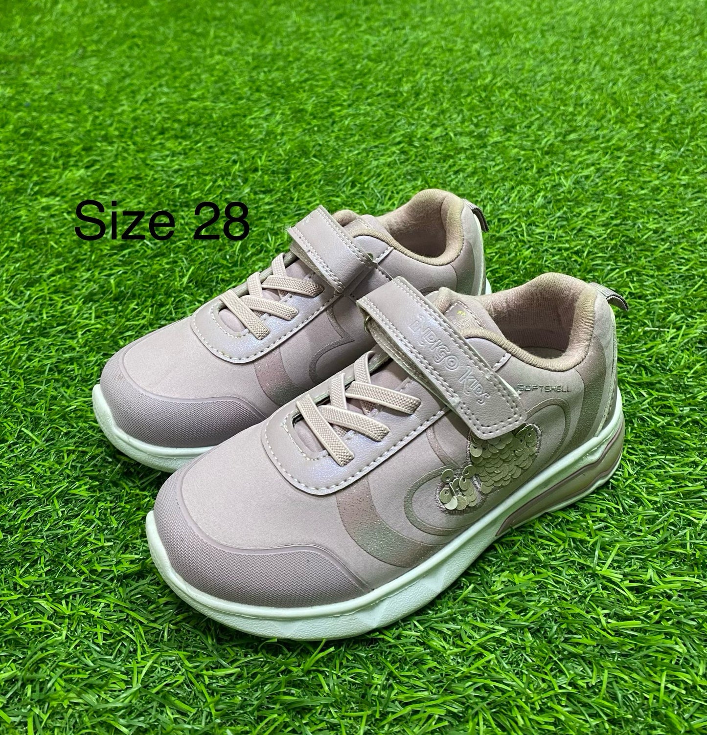 Peach sneakers