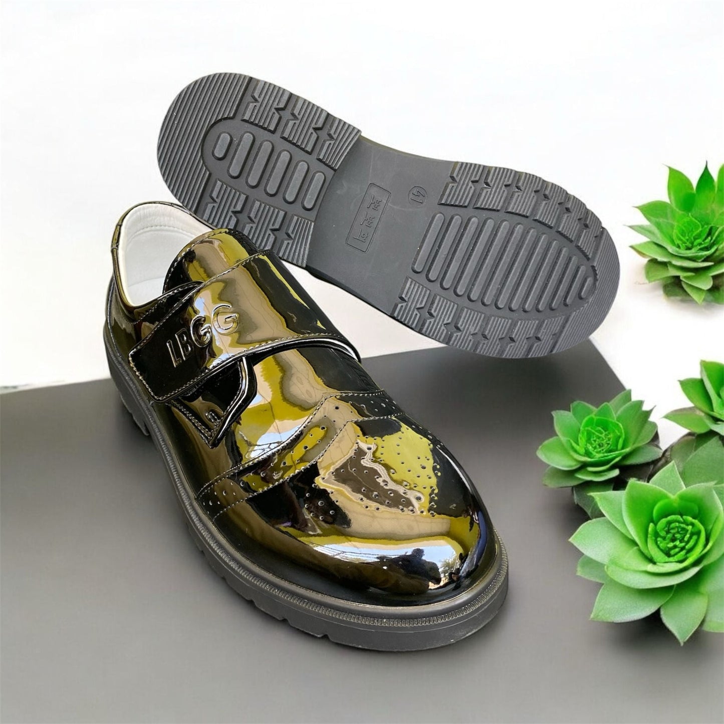 British Boys School Shoe (White Inner)
