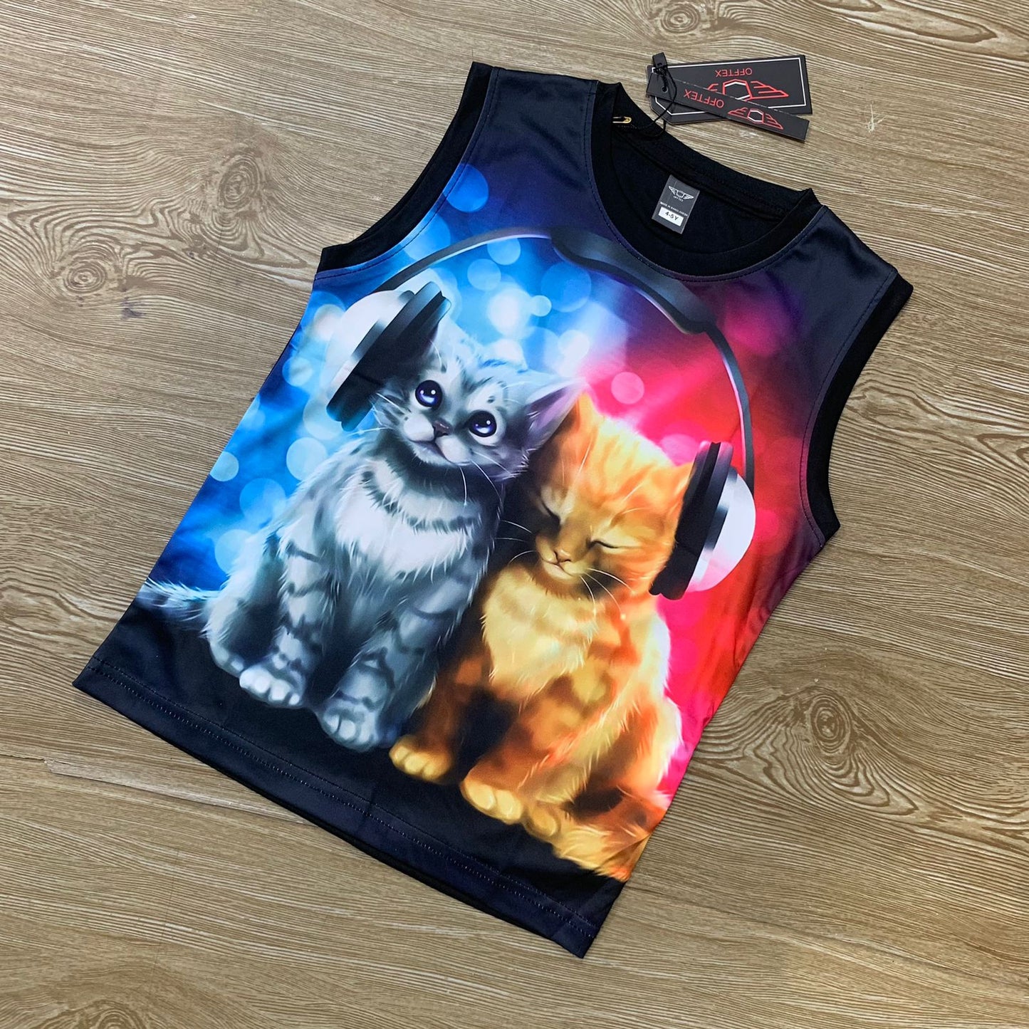 3D Cat Design Sleeveless