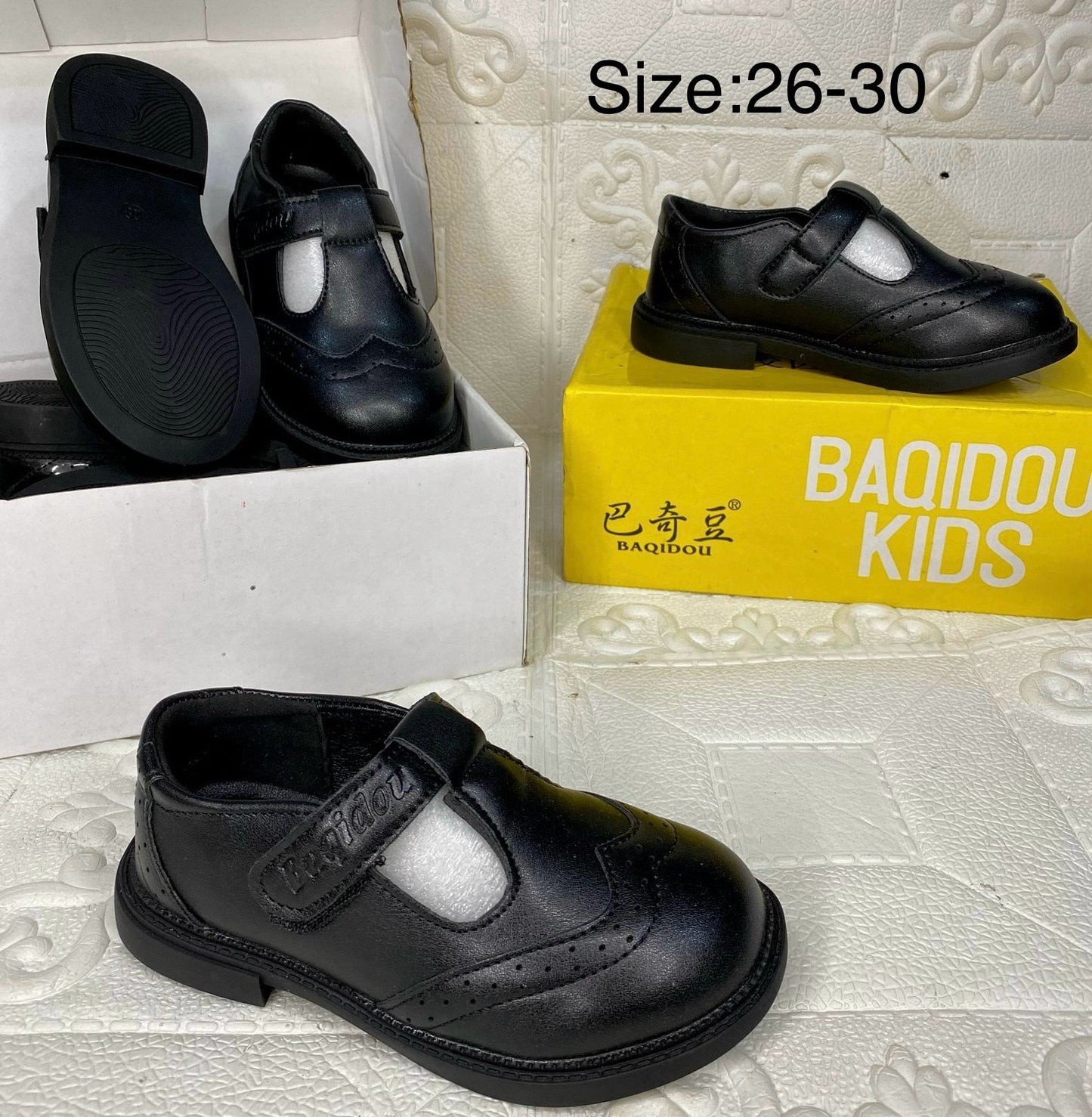 Matte Design Luxury School Shoe- with adjustable strap