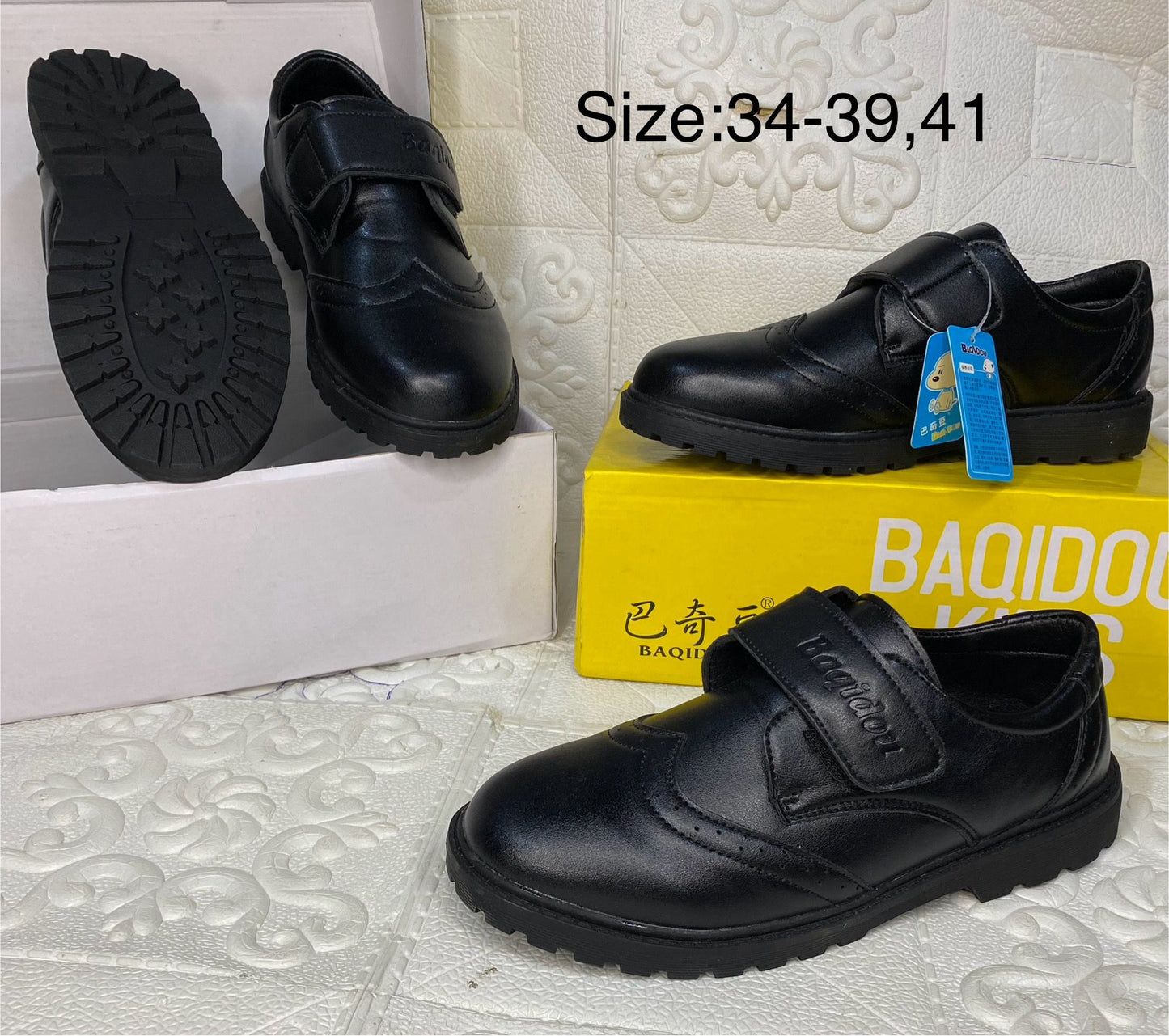 Matte Design Boys Luxury School Shoe