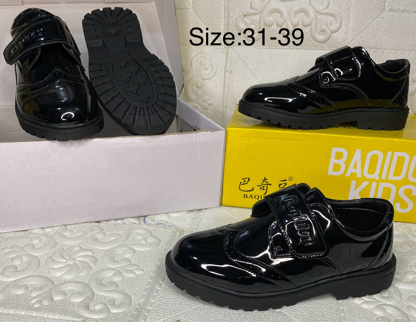 Glossy Design Boys Luxury School Shoe