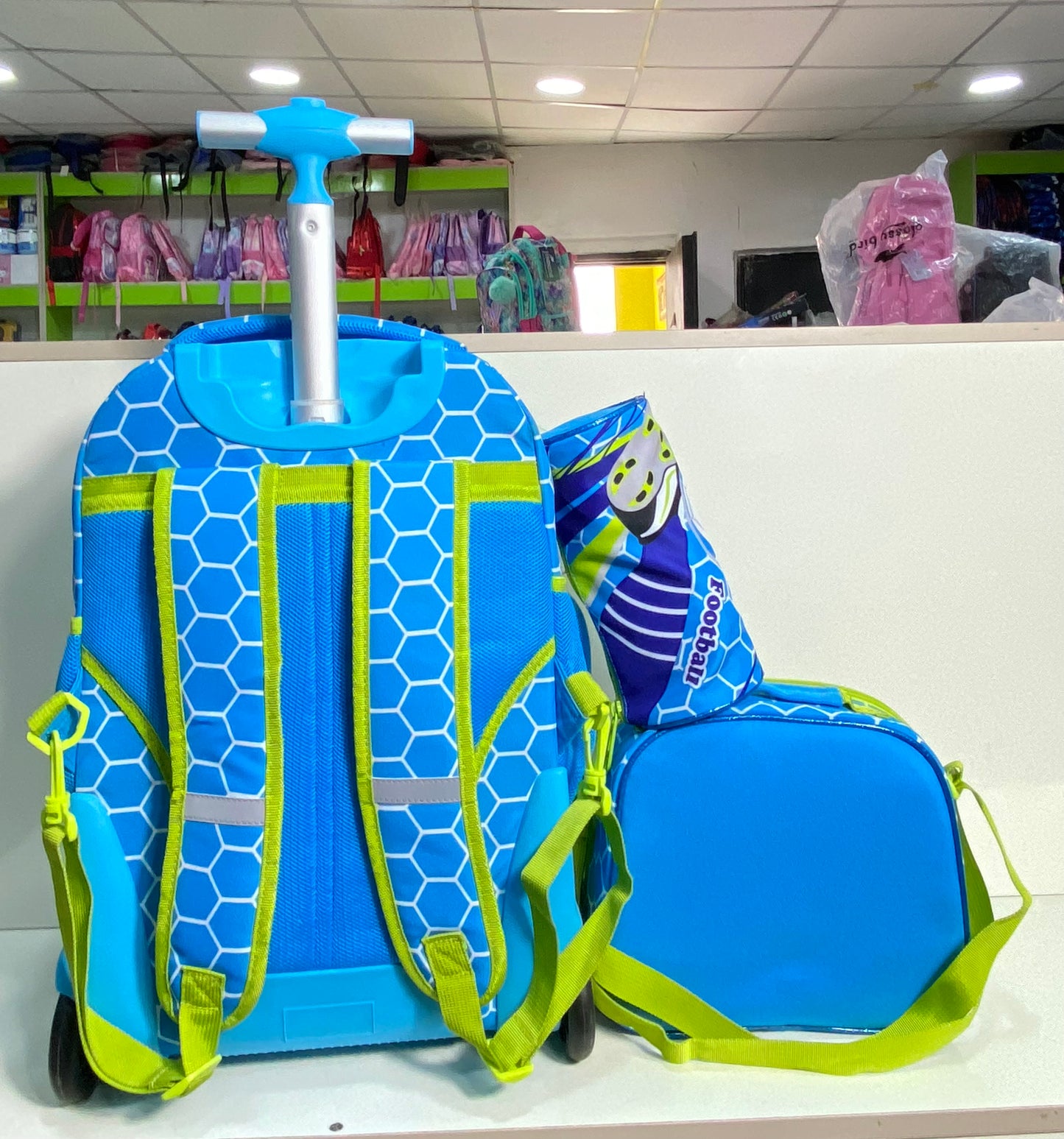 18inches 3in1 Jasmine Star Trolley School Bag