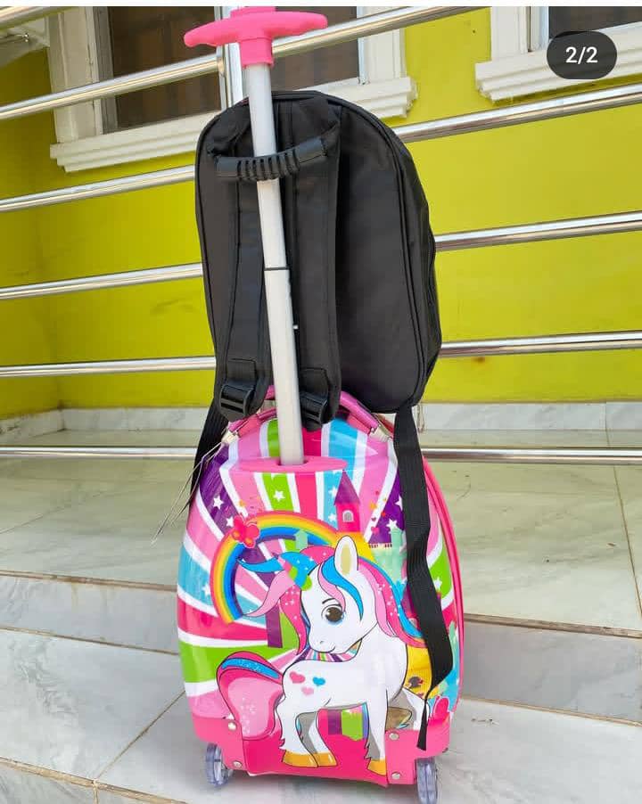2in1 16 inches egg shape trolley set
