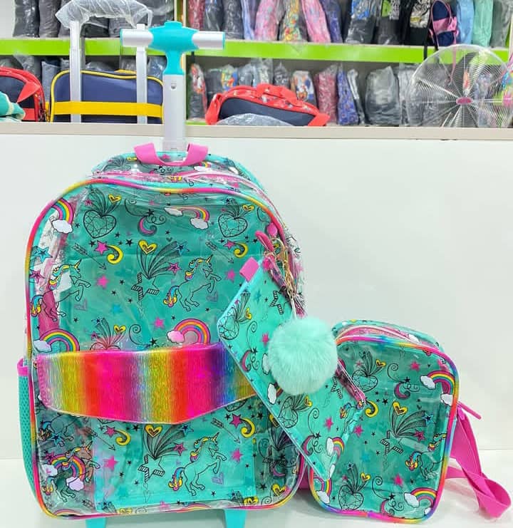 16inches 3in1 Transparent jasmine trolley set