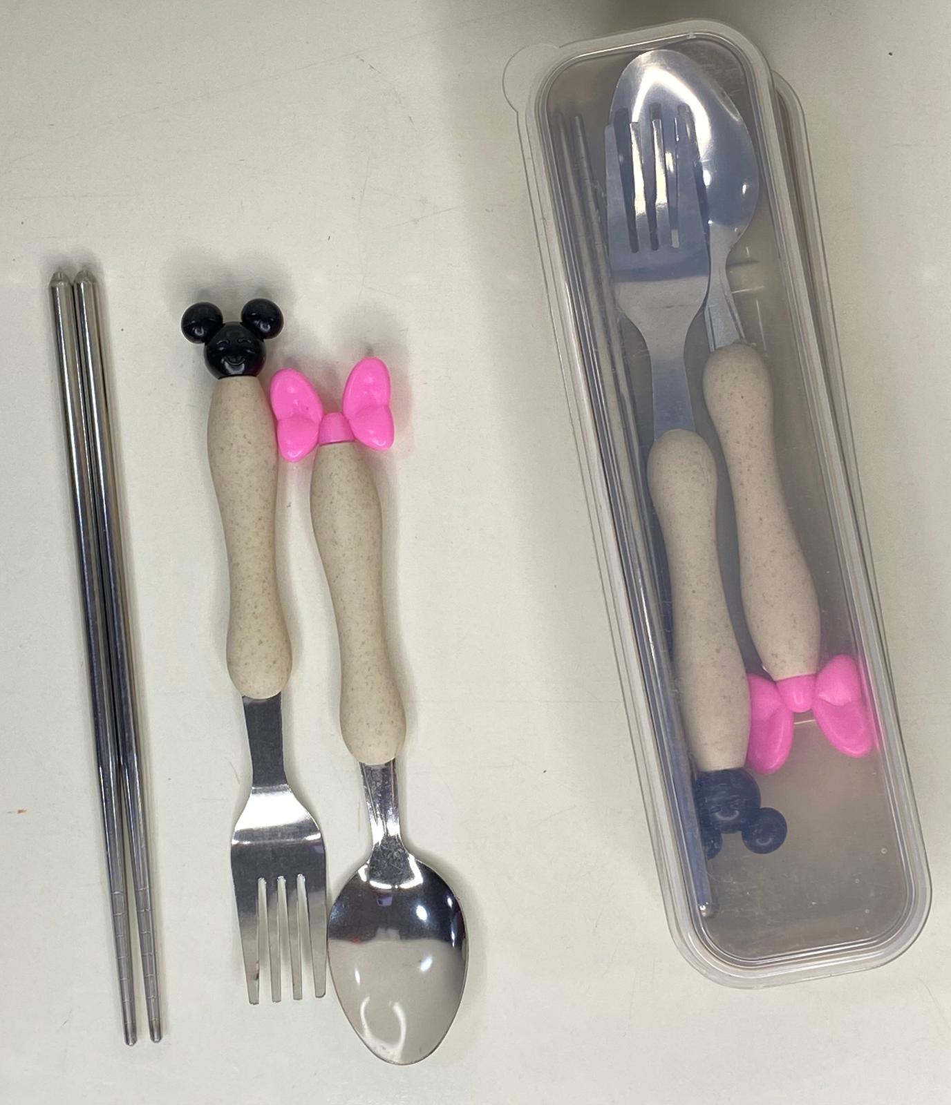 Spoon fork and chopsticks cutlery set