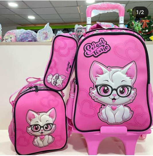 Glossy bird 17 inches 3in1 detachable trolley set