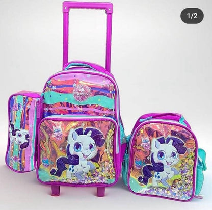 Glossy bird 14 inches 3in1 trolley set