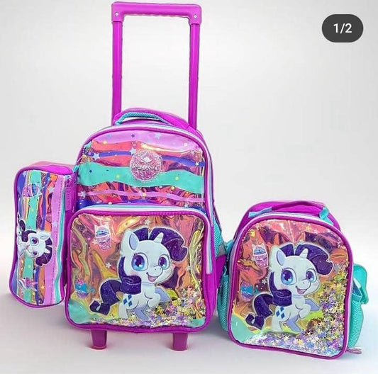 Glossy bird 14 inches 3in1 trolley set
