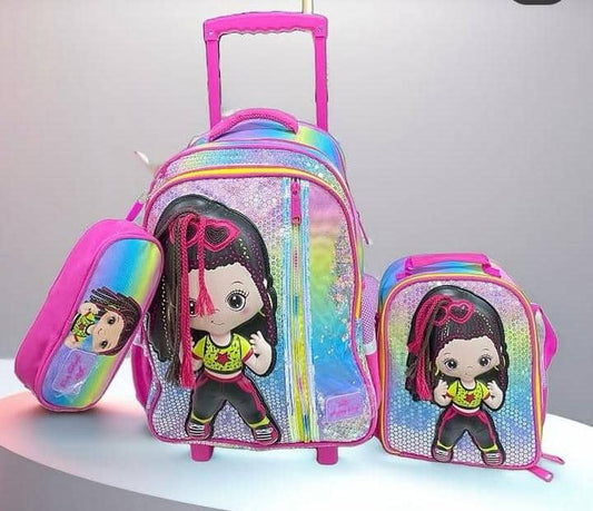 Glossy bird 17 inches 3in1 trolley set
