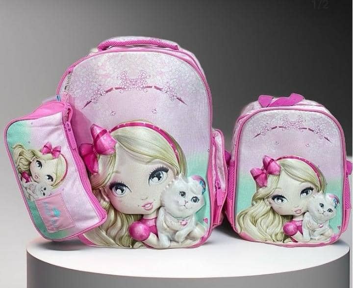 Glossy bird 16 inches 3in1 back bag set