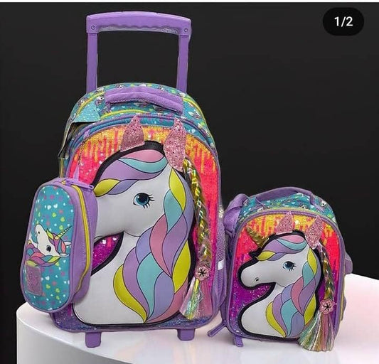 Glossy bird 17 inches 3in1 trolley set.