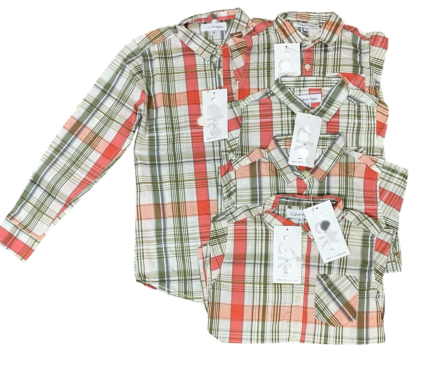 CALVIN KLEIN kiddies buttoned down shirts [Long sleeves]