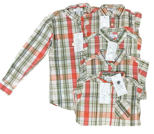 CALVIN KLEIN kiddies buttoned down shirts [Long sleeves]