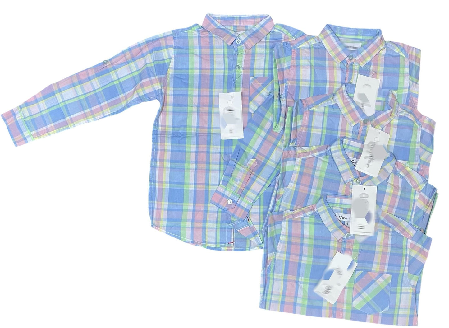 CALVIN KLEIN kiddies buttoned down shirts [Long sleeves]