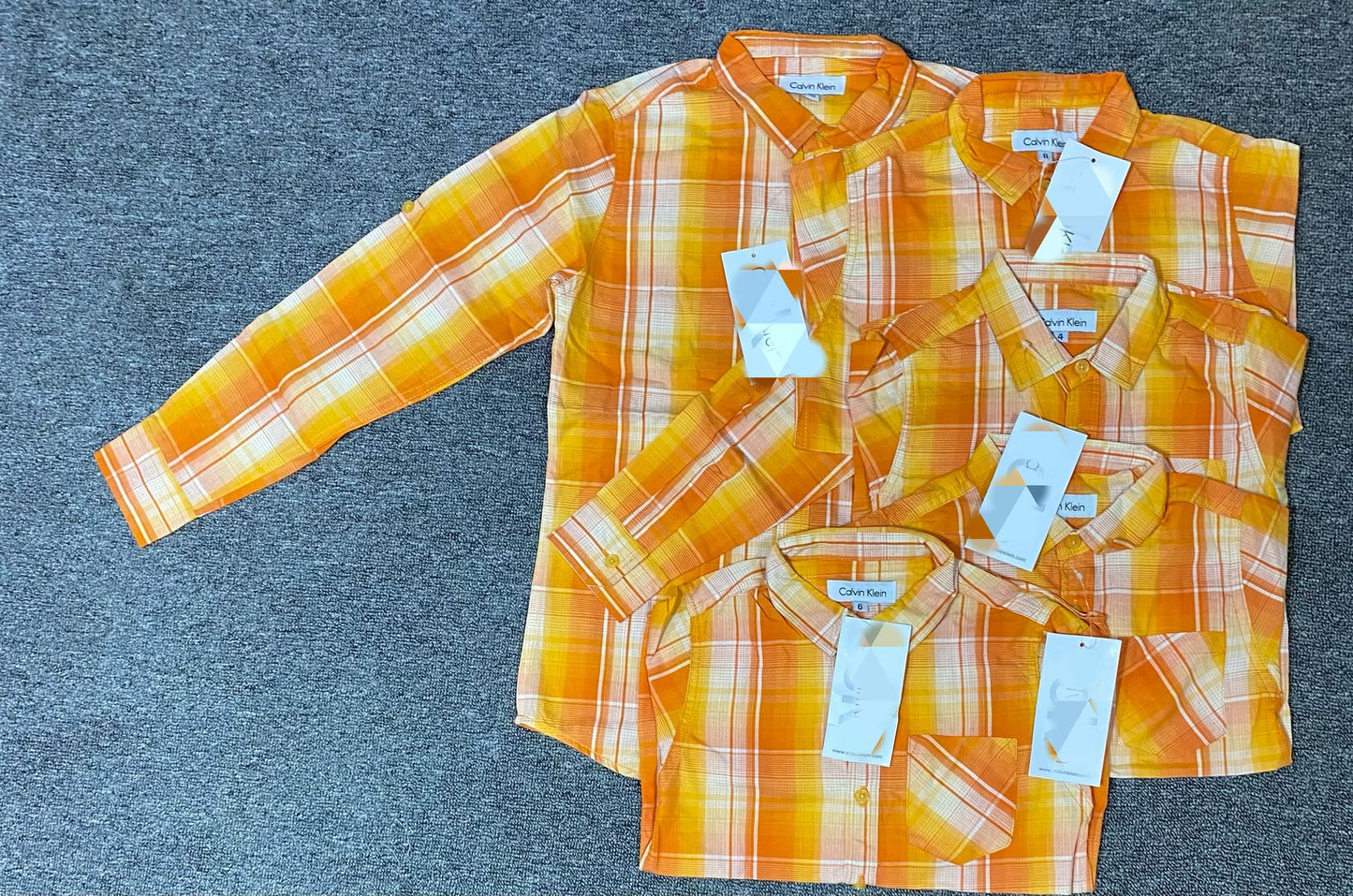 CALVIN KLEIN kiddies buttoned down shirts [Long sleeves]
