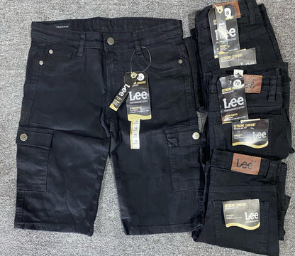 LEE Jean (Black and Blue short Jean)