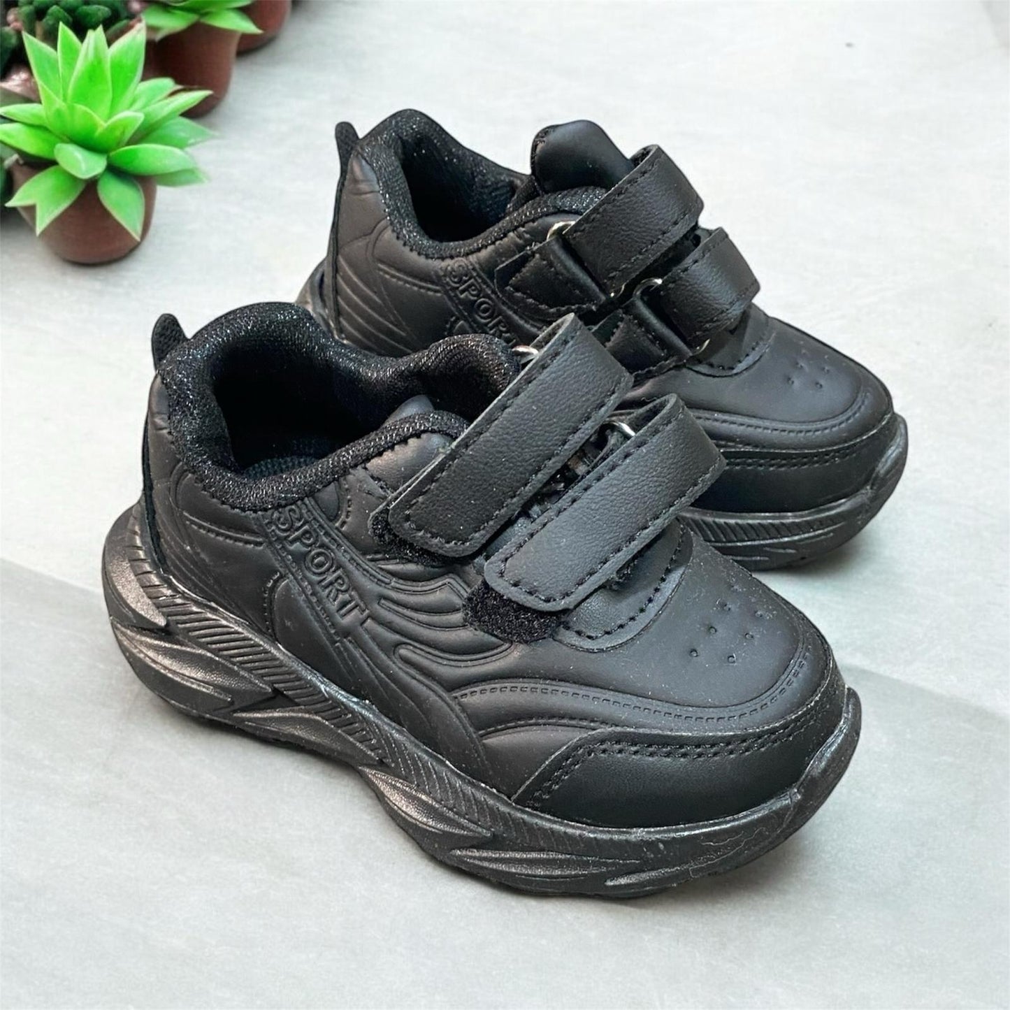UK-US Toddler Canvas(Black/White)
