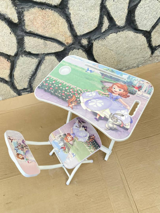 Toddler foldable table and chair set