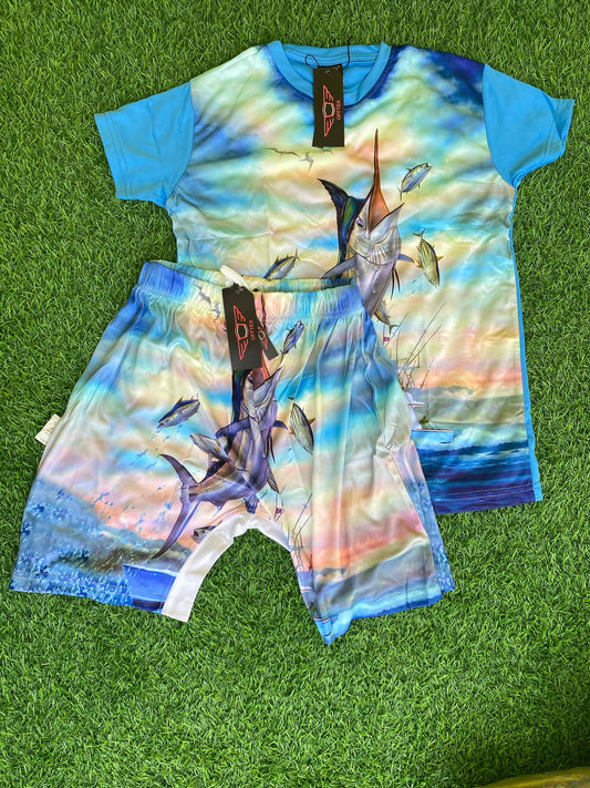 3D Shark Design Two Piece