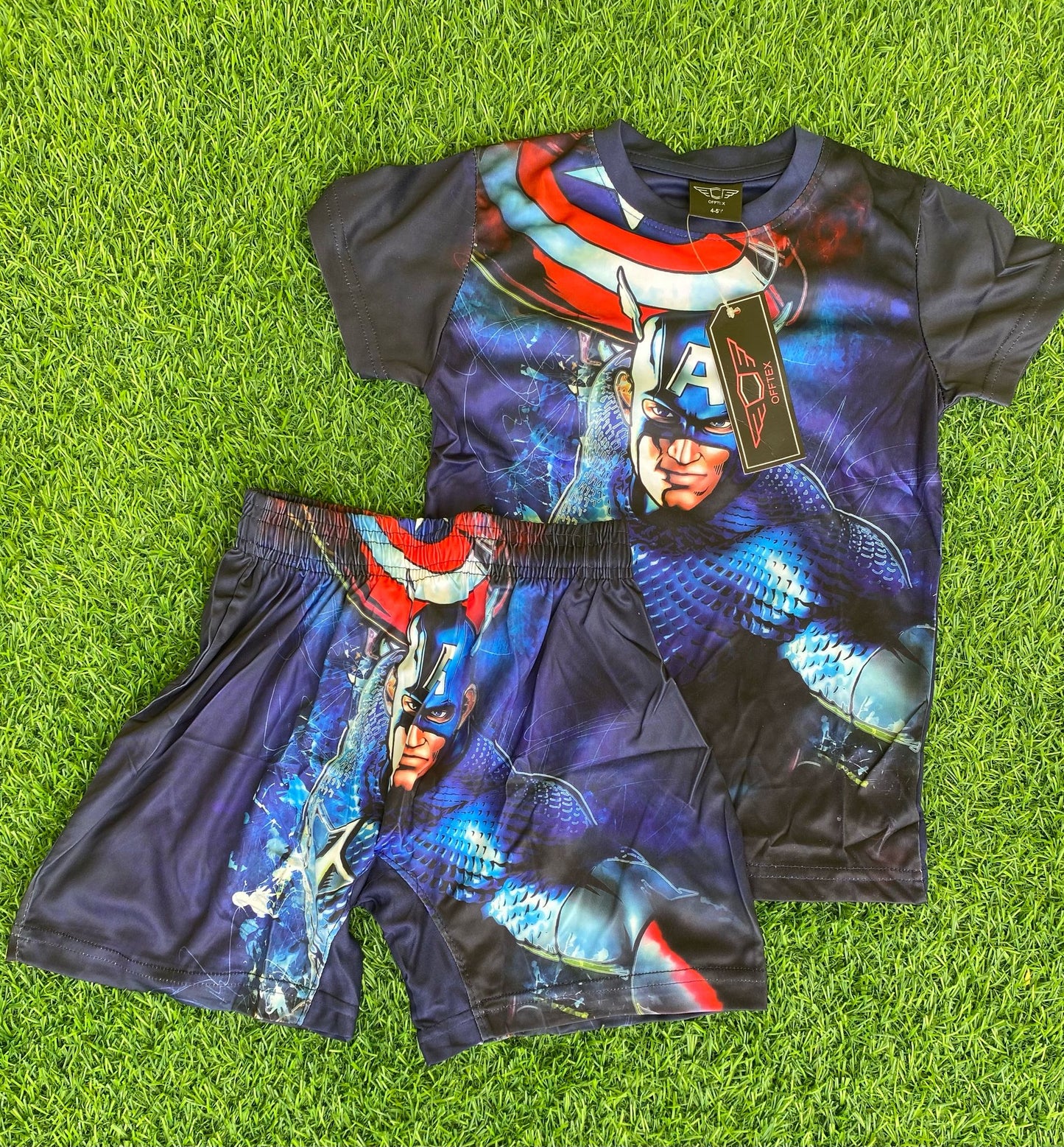 3D Captain America Design Two Piece