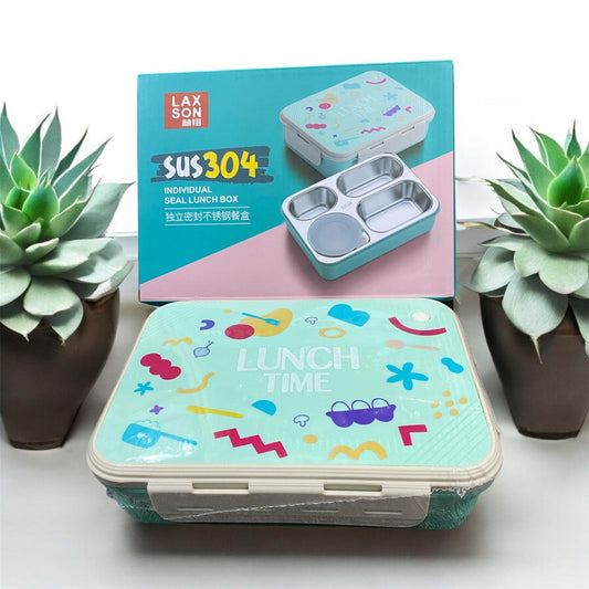 BENTO LUNCH BOX [4 Compartment] BPA Free - 304 Stainless Steel
