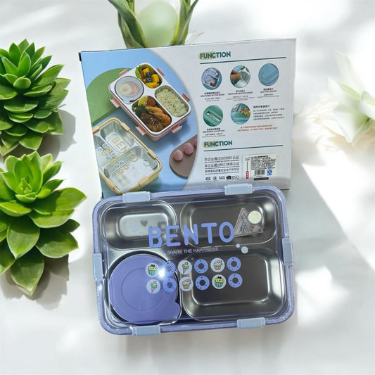 BENTO LUNCH BOX (4 Compartment) BPA Free-304 Stainless Steel