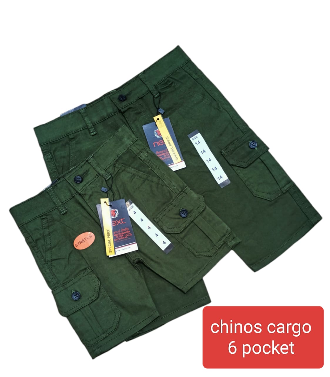 NEXT Chinos Combat Shorts - Run Small