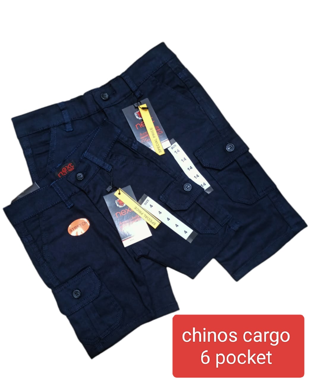 NEXT Chinos Combat Shorts - Run Small