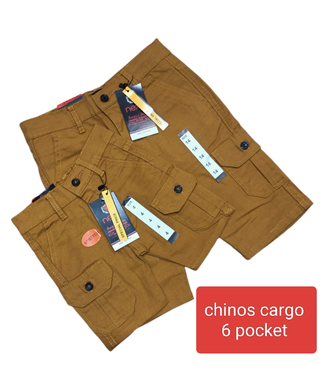 NEXT Chinos Combat Shorts - Run Small