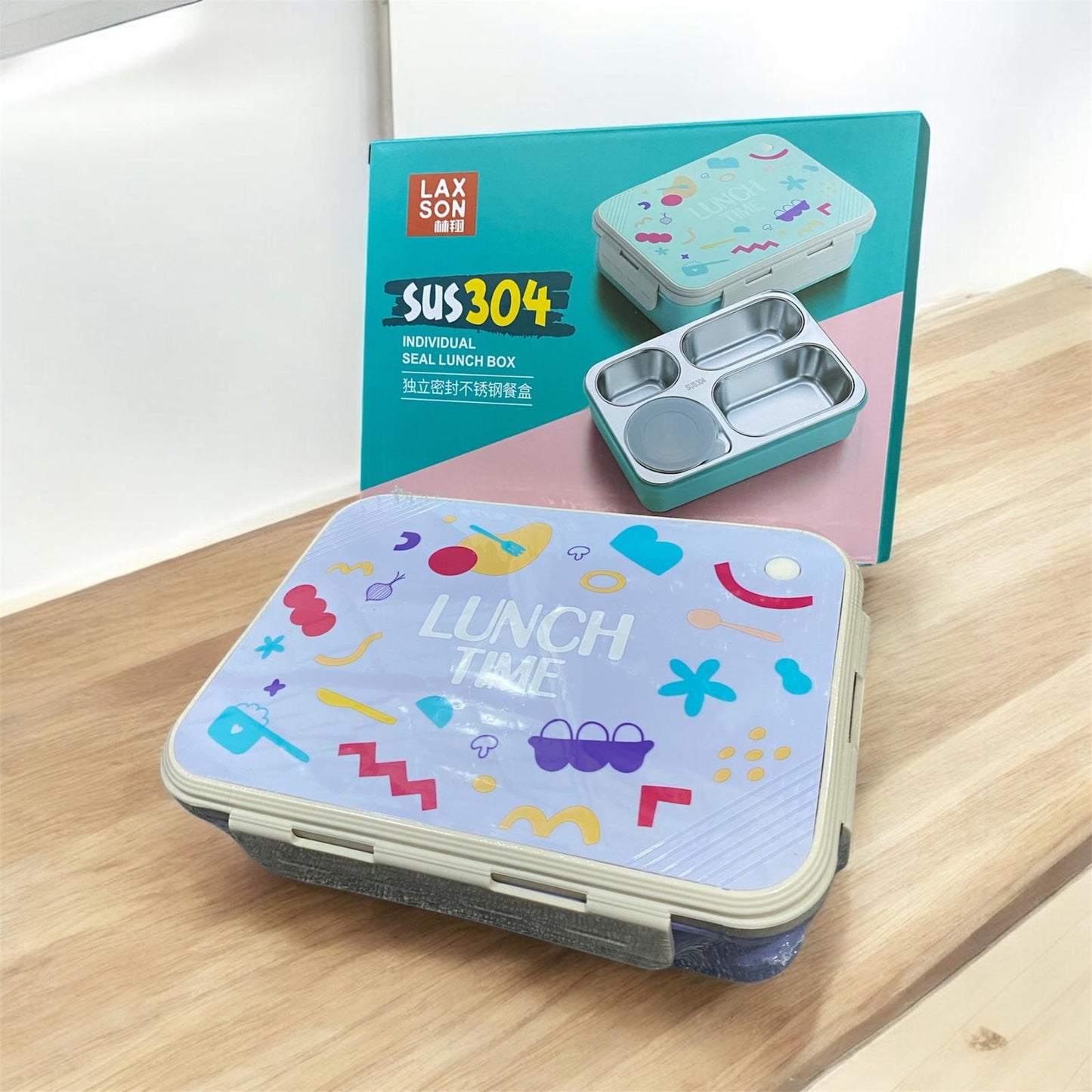 BENTO LUNCH BOX [4 Compartment] BPA Free - 304 Stainless Steel