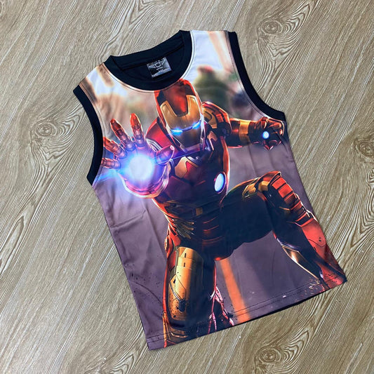3D Iron Man Design Sleeveless