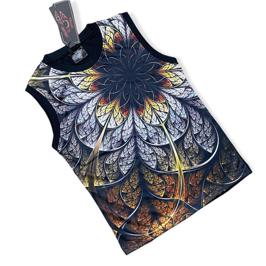 3D Flower Design Sleeveless