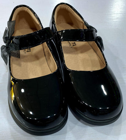 British Girls School Shoe with bow strap