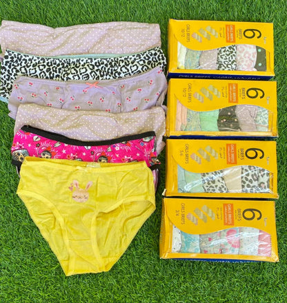TU Kids 6in1 Cotton Girls Briefs