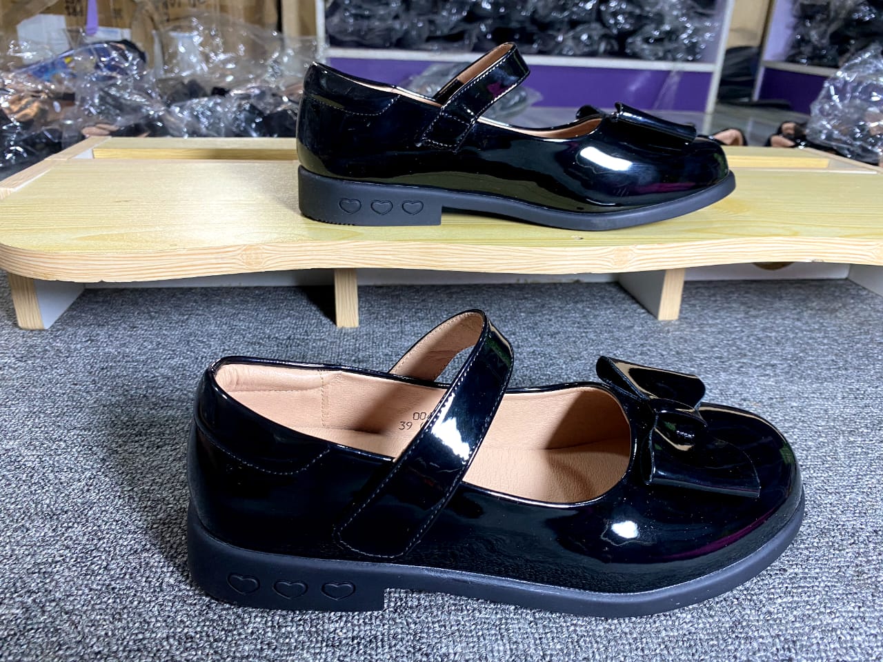 British Girls School Shoe (Big Bow)
