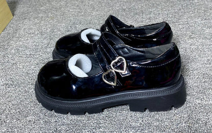 Glossy Design UK-US Girls School Shoe with Double Strap