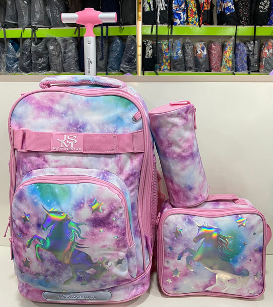 18inches 3in1 Jasmine Star Trolley School Bag