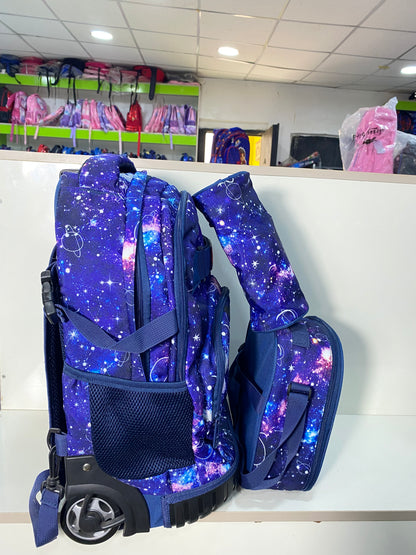 18.5inches 3in1 Jasmine Star Trolley School Bag