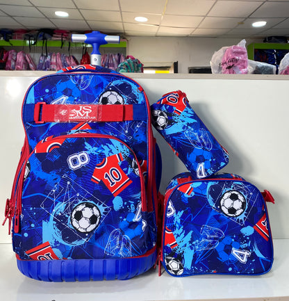18inches 3in1 Jasmine Star Trolley School Bag
