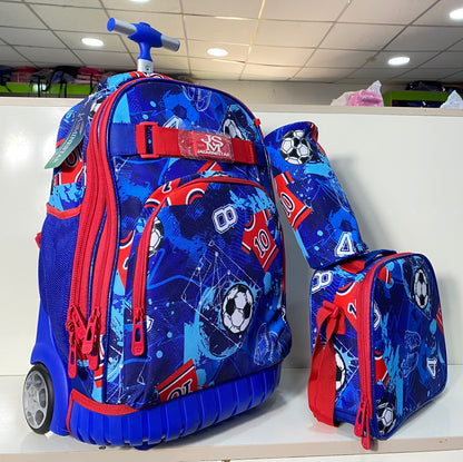 18inches 3in1 Jasmine Star Trolley School Bag