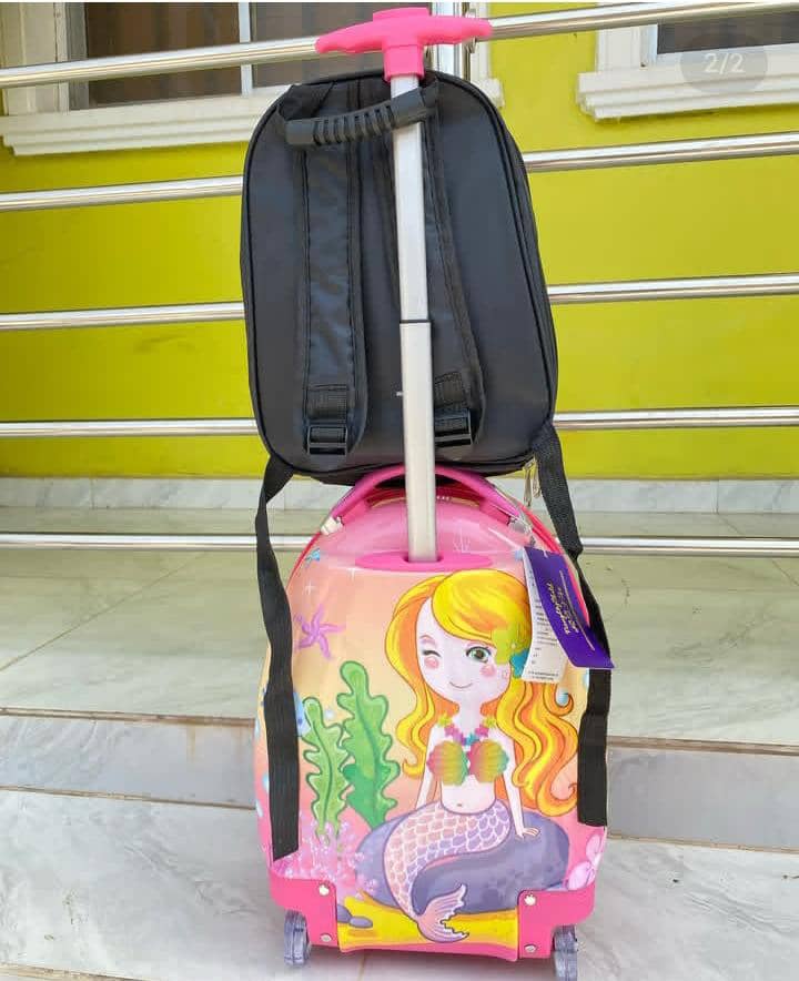 2in1 16 inches egg shape trolley set
