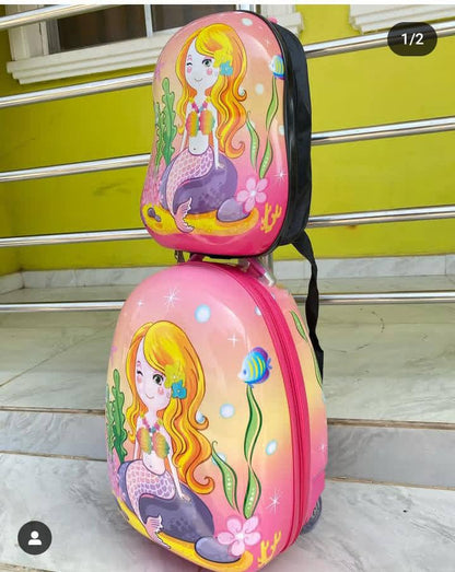 2in1 16 inches egg shape trolley set