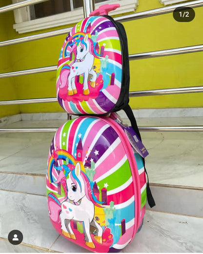 2in1 16 inches egg shape trolley set