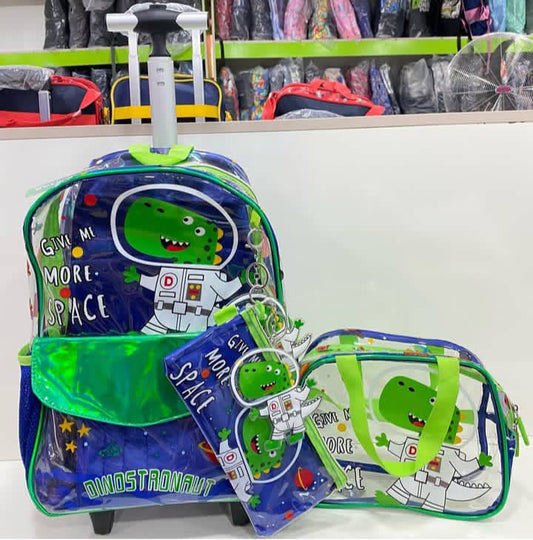 16inches 3in1 Transparent jasmine trolley set