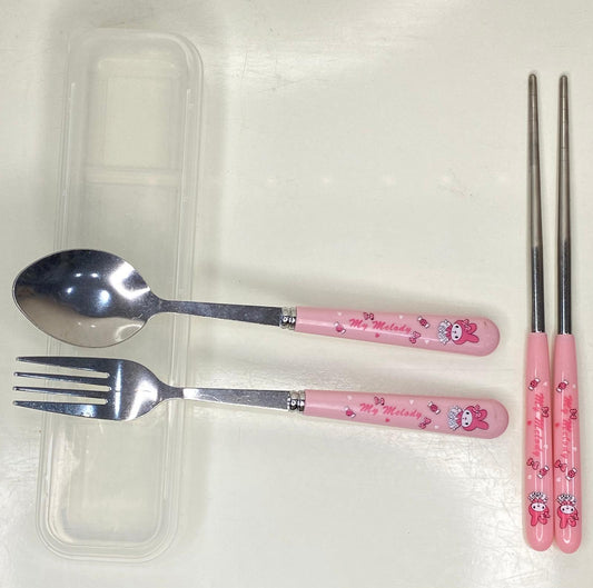 Spoon fork and chopsticks cutlery set