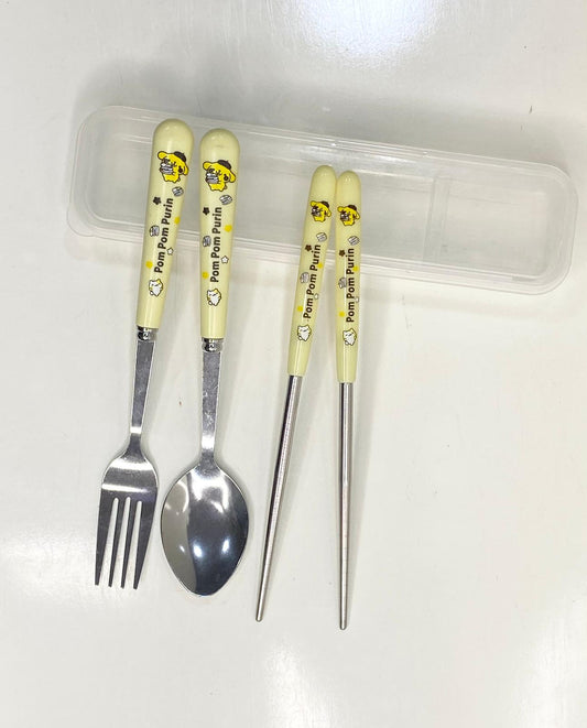 Spoon fork and chopsticks cutlery set