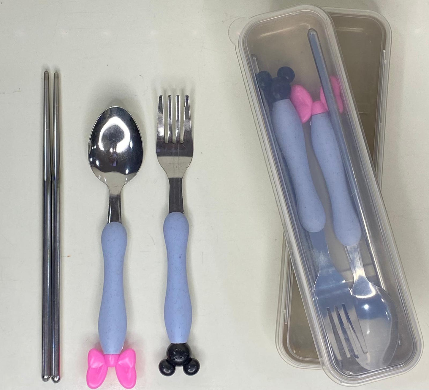 Spoon fork and chopsticks cutlery set