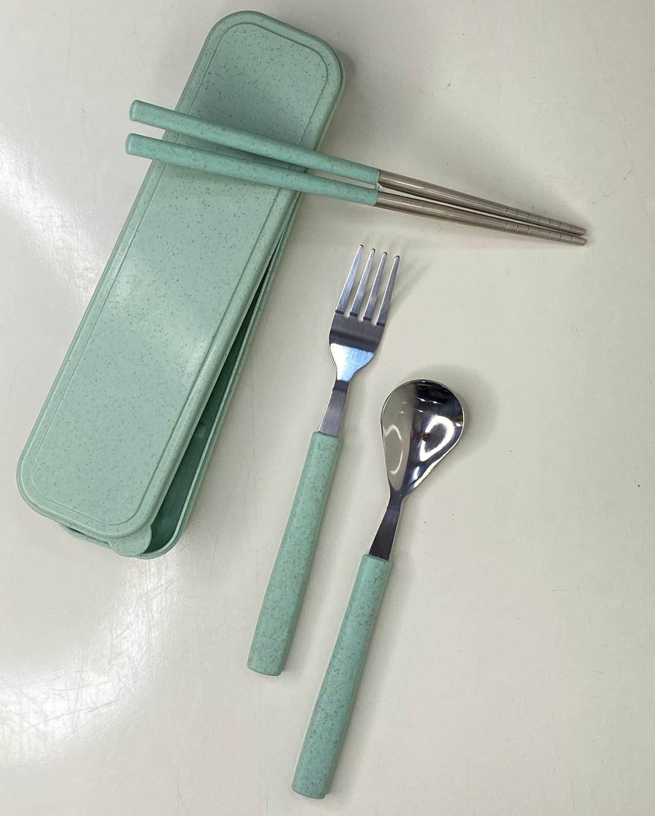 Spoon fork and chopsticks cutlery set