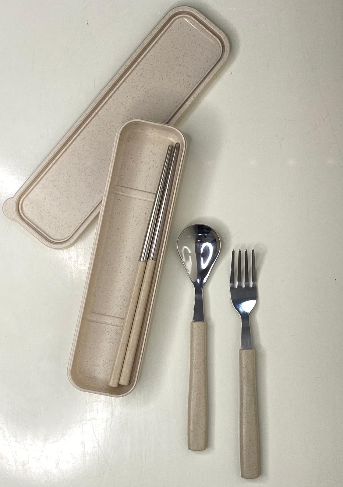 Spoon fork and chopsticks cutlery set